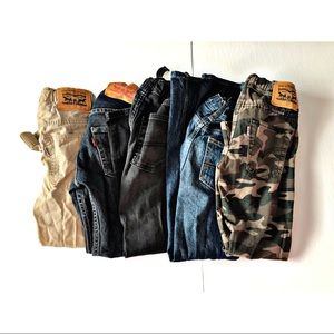 Boys Levi Jeans Set of 5 Size 8 Adjustable Waist